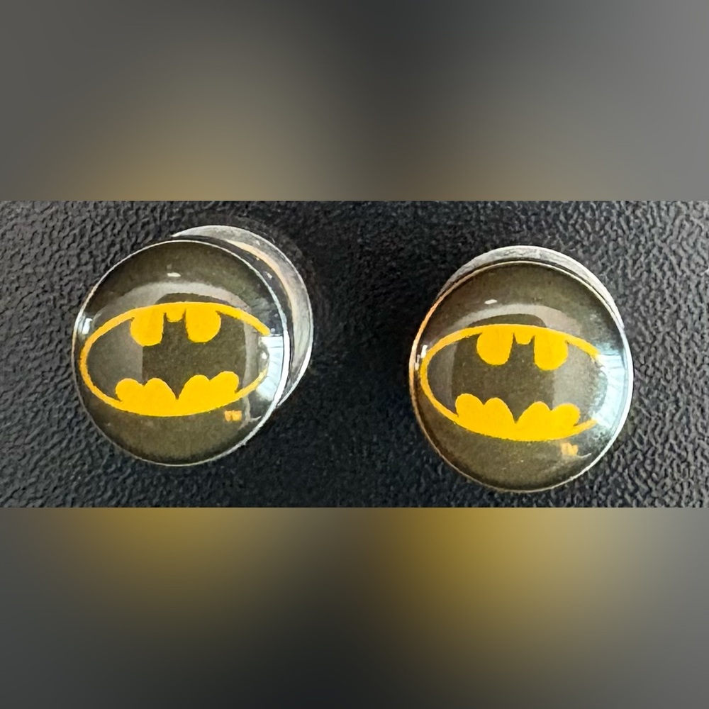 DC Comics Batman tunnel acrylic plugs earrings